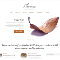 Florence - Business og portefølje tema (screenshot)