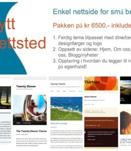 Annonsering av tilbud på nettsidedesign