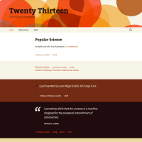 Twenty Thirteen standardtema fra WordPress