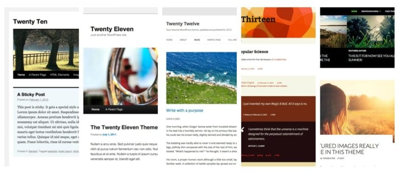 WordPress standard temaer