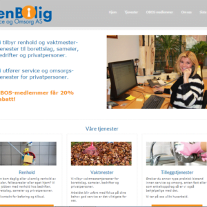 RenBolig skjermdump av hjemsiden