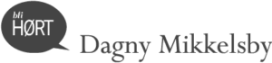Bli HØRT Dagny Mikkelsby grå logo