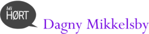 Bli HØRT Dagny Mikkelsby lilla logo