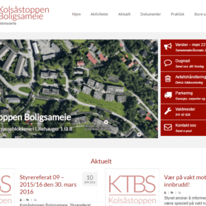 KTBS skjermdump av forsiden på nettsiden